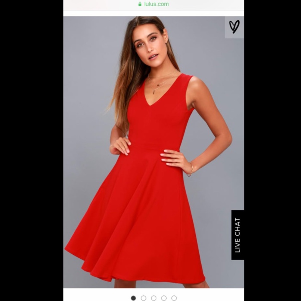 Lulu’s red midi dress